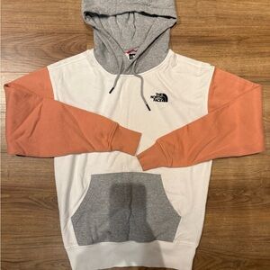The North Face Coral Pink and White Hoodie